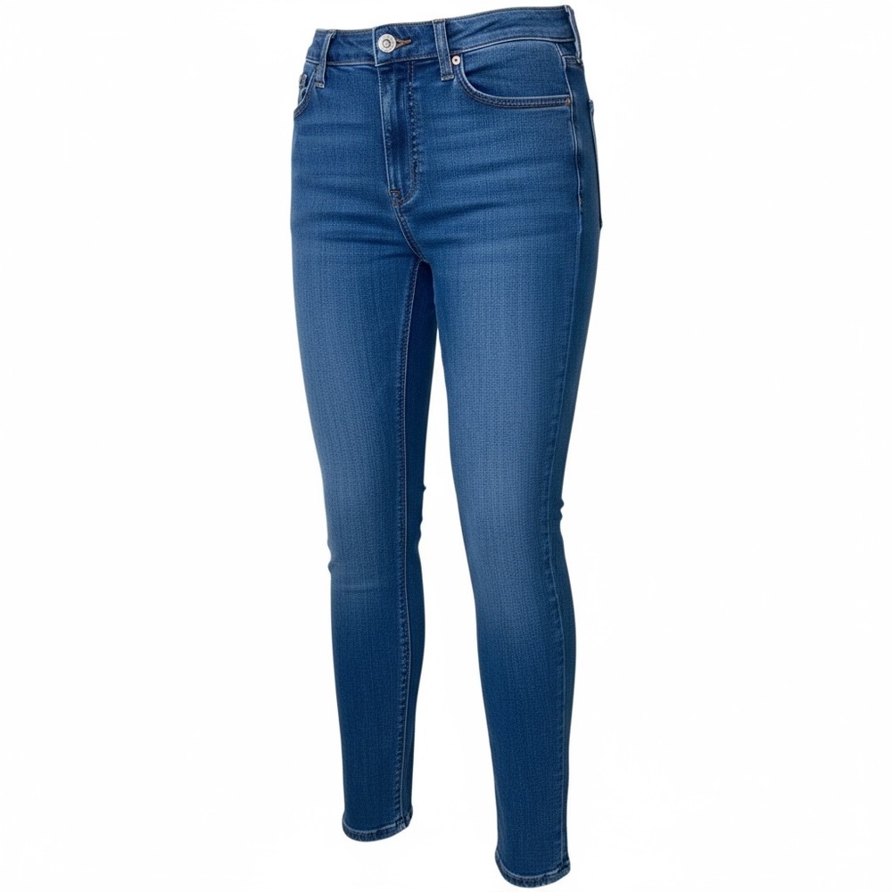 Joe's The Charlie High Rise Skinny Crop Skinny Blue Denim Sz W 27 - Picture 15 of 16